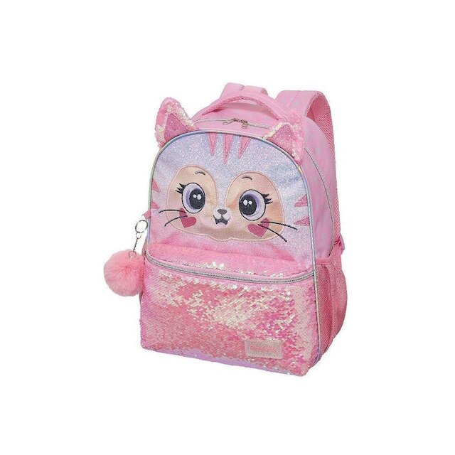 Mochila de Costas Pacific Pack Me Kitten Rosa